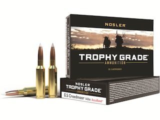 Nosler Trophy Grade Ammunition 6.5 Creedmoor 140 Grain AccuBond Box of 20 good sale