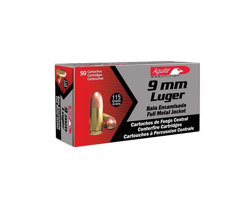 Aguila-9mm-Luger-115gr.-FMJ-1E097704-640420003085.jpg.jpg Aguila 9mm Luger 115gr. FMJ Brass 9mm 50Rds - Image 1