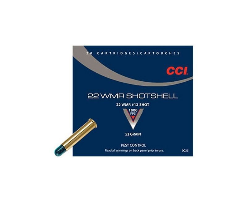 CCI-Ammunition-Shotshel-25-076683000255.jpg_1.jpg CCI/Speer CCI Shotshell 22WMR 52 Grain Shotshell #12 20/BX 2000/CS - Image 1
