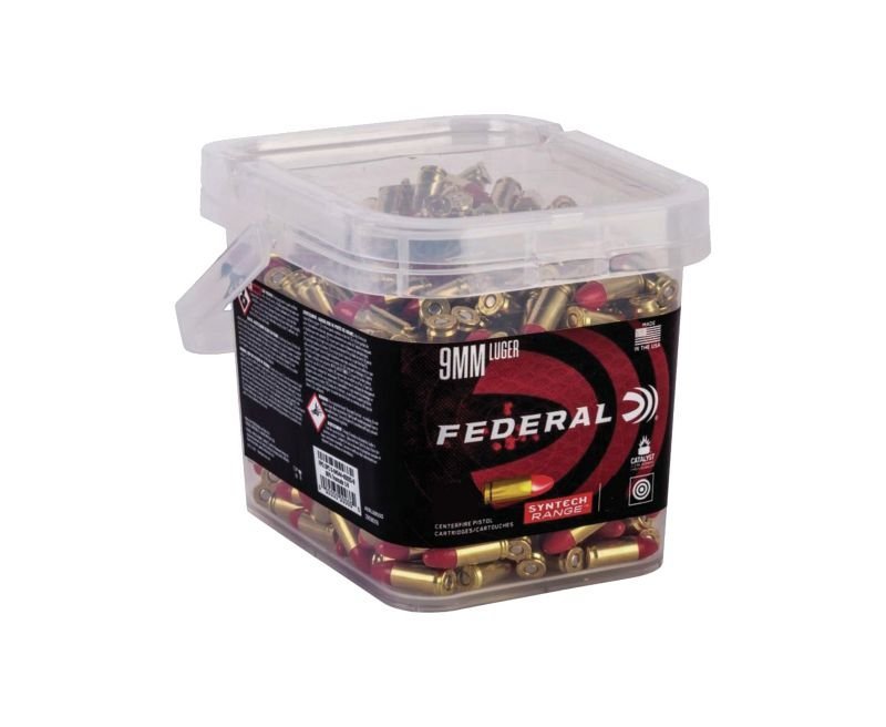 Federal-AE9SJ2B250-604544650266.jpg.jpg Federal American Eagle Brass 9mm 124 Grain 250-Rounds TSJRN - Image 1