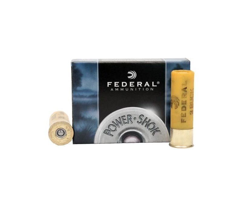 Federal-PowerShok-Buckshot-F2033B-029465009830.jpg_1.jpg Federal PowerShok Buckshot 20 GA 2.75-inch Max Dram 3 Buck 5Rds - Image 1