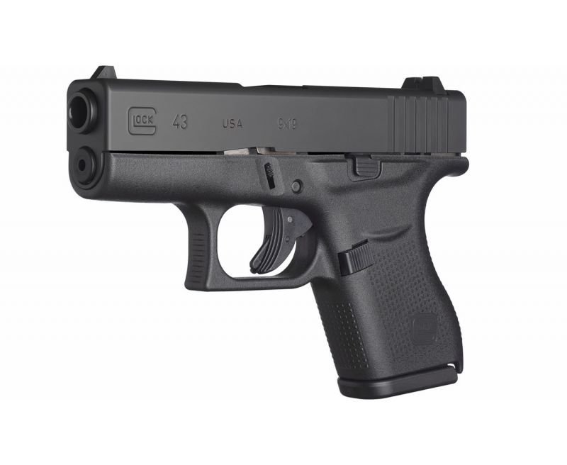 Glock-43-Subcompact-UI4350201-764503913358.jpg_1.jpg Glock 43 Black 9mm 3.39-inch 6Rds USA MADE - Image 1