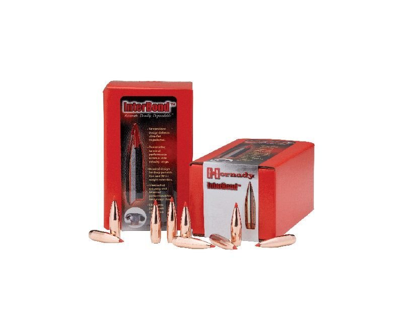Hornady-InterBond-30709-090255307092.jpg_1.jpg Hornady InterBond Bullets 30 Caliber (308 Diameter) 180 Grain Bonded Boat Tail Box of 100 - Image 1
