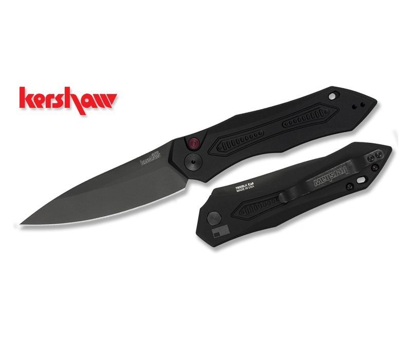 Kershaw-Launch-6-7800BLK-087171044484.jpg_2.jpg Kershaw Launch 6 Automatic Push Button Knife - 3.75" Plain Spear Point Blade - Image 1