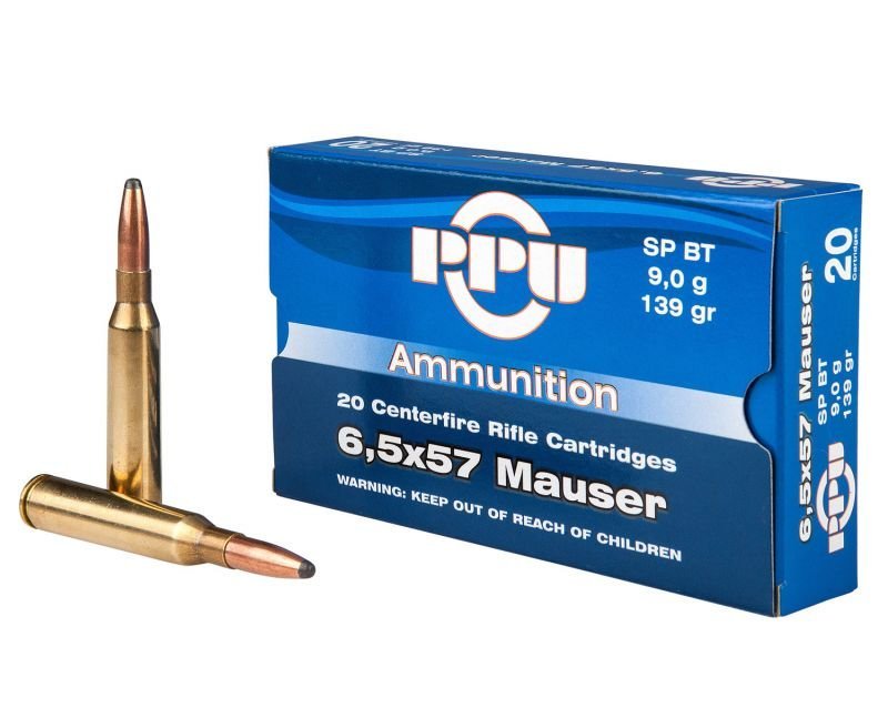 PPU-PP30063-GAG_PP30063-57030.jpg.jpg PPU PP30063 Metric Rifle 139 Grain 6.5x57mm Mauser 20 Rounds Soft Point Boat Tail - Image 1