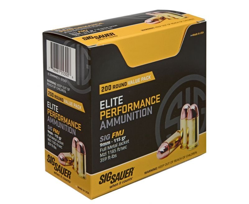 Sig-Sauer-Elite-Ball-FMJ-115-Grain-E9MME1-200-798681553006.jpg_1.jpg Sig Sauer Elite Ball FMJ 115 Grain Brass 9mm 200Rds - Image 1