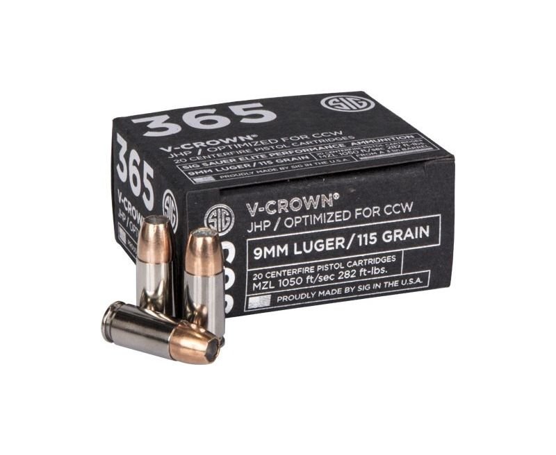 Sig-Sauer-Elite-V-Crown-E9MMA1-365-20-798681591633.jpg.jpg Sig Sauer 365 Elite V-Crown 9mm JHP 115 Gr - Image 1