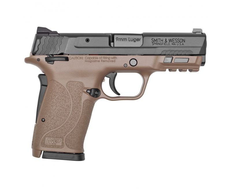Smith-and-Wesson-13315-022188884142.jpg Smith and Wesson M&P9 Shield EZ Flat Dark Earth / Black 9mm 3.6" Barrel 8-Rounds - Image 1