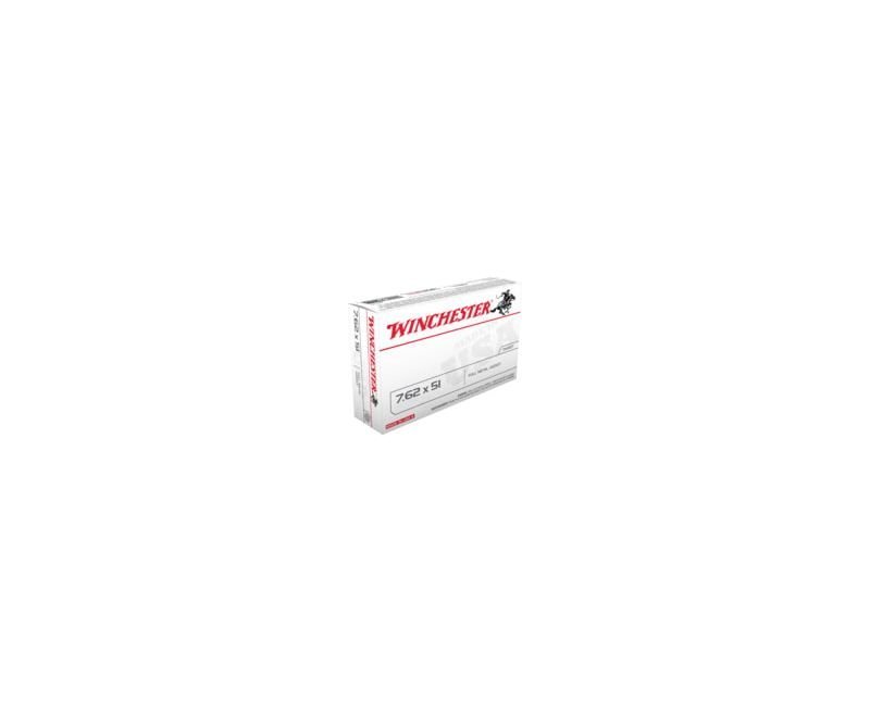 Winchester-USA-WM80-020892229716.jpg WINCHESTER USA 7.62X51MM NATO 149GR FULL METAL JACKET LEAD CORE 20 ROUNDS PER BOX - Image 1