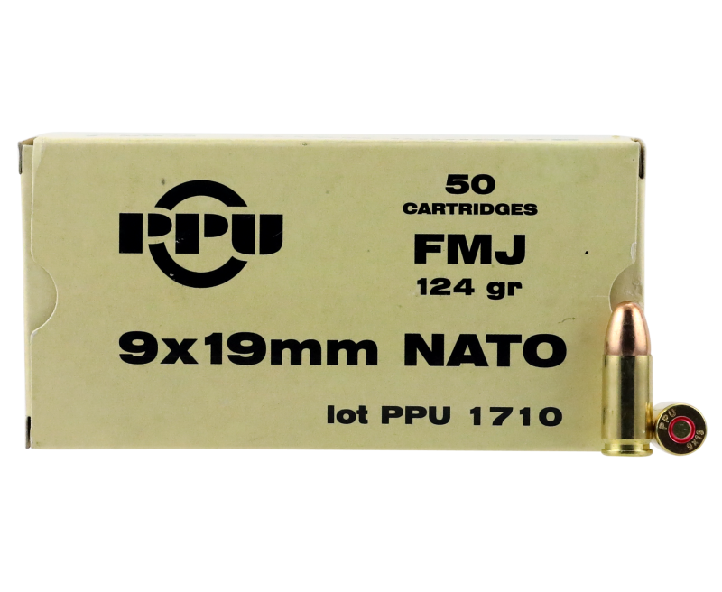 gag_es-0321125.png PPU Mil-Spec Brass 9mm 124-Grain 50-Rounds FMJ - Image 1