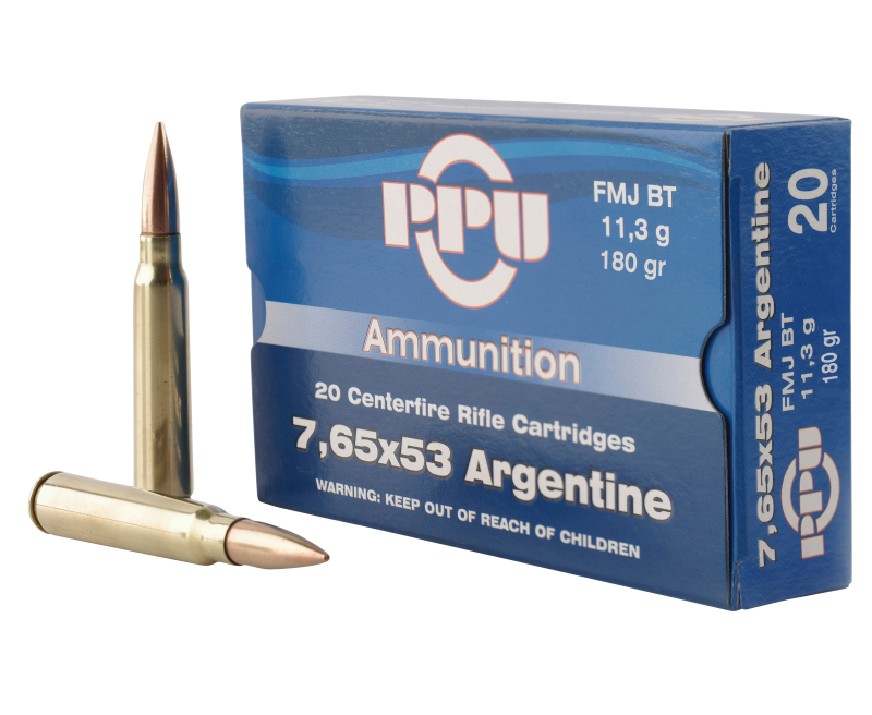 gag_es-0321190.png PPU Metric Rifle Brass 7.65 X 53 180-Grain 20-Rounds SP - Image 1