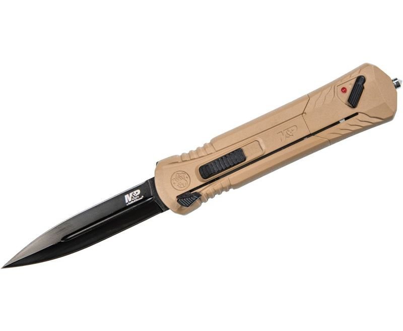 gag_gss-1084315-330331_1_.jpg Smith & Wesson OTF Knife Spear Point Blade Flat Dark Earth 3.5" - Image 1