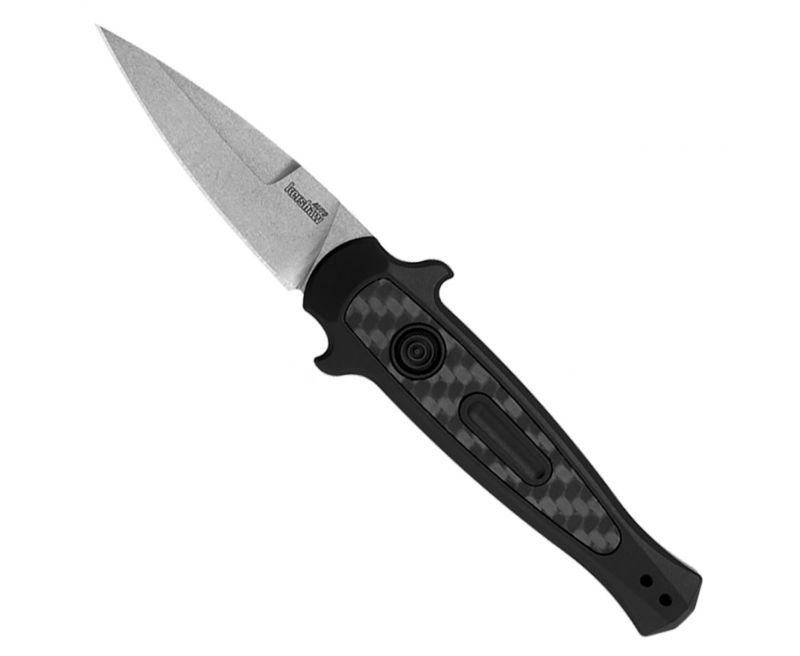hss-7125.jpg Kershaw Launch 12 Mini Stiletto Automatic Knife 2.5" Stonewash - Image 1