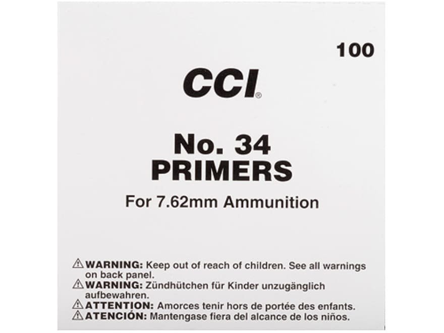 image_search_1617386346562.jpg CCI Large Rifle 7.62mm NATO-Spec Military Primers #34 Box of 1000 (10 Trays of 100) - Image 1